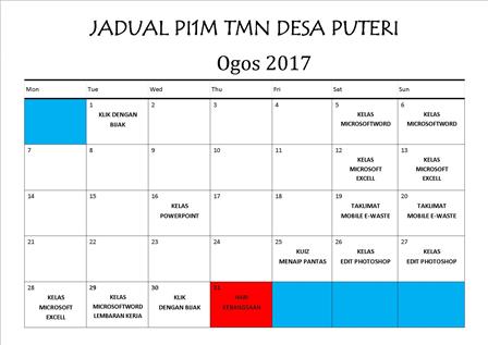 JADUAL OGOS 2017